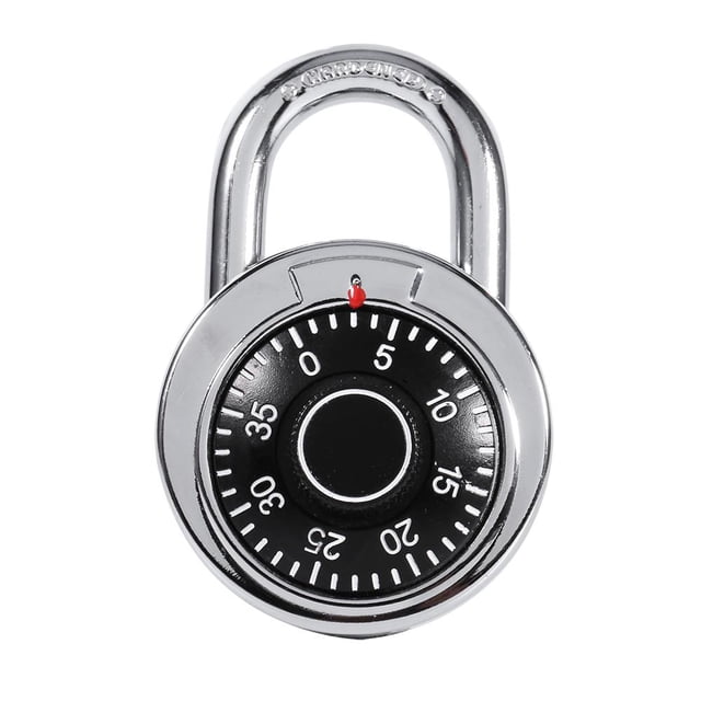 Qiilu code padlock, combination lock,Rotary Padlock Digit Combination Code Lock Safe Round Dial Number Luggage Suitcase Security