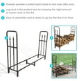 thumbnail image 4 of Sunnydaze Indoor or Outdoor Traditional Steel Firewood Log Rack with Kindling Holder, 4 of 8