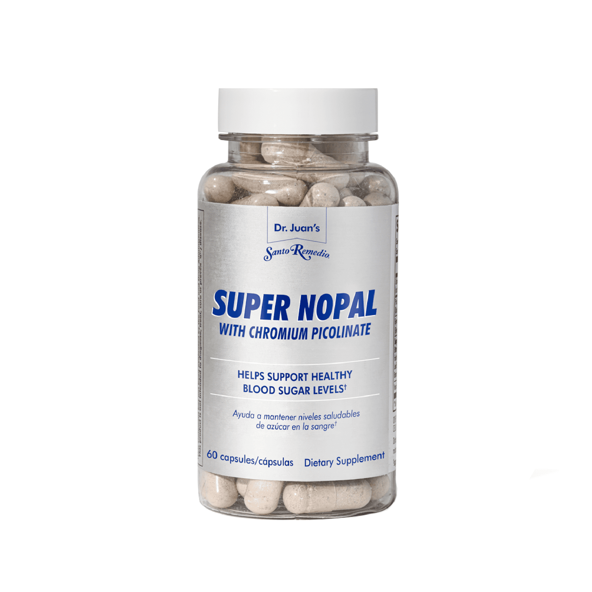 Santo Remedio Super Nopal, Helps Maintain Healthy Blood Sugar Levels, Exclusive Formula with Nopal, Chromium Picolinate, Gymnema Sylvestre and Vanadyl Sulfate, 60 Capsules (30 Servings)