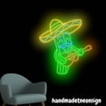 thumbnail image 3 of Handmadetneonsign Mexican Cactus Playing Guitar Neon Sign, Fiesta Neon Light, Mexican Event Party Light 66077, 3 of 5