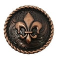 thumbnail image 2 of Set of 4 Conchos Western Saddle Tack Fleur De Lis Engraved Co533, 2 of 2