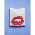 thumbnail image 3 of Pink Lips . Sweatshirt Women -Image by Shutterstock, Female 4X-Large, 3 of 4