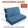 thumbnail image 3 of 2pc Boho Style Rv Sofa Cover Set - Elastic  Easy Installation  Machine Washable - Dust-proof  Anti-pet Scratching - Sofa and Camper Protector - Includes Backrest and Bench Cushion Cover, 3 of 7