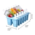 thumbnail image 3 of Juego de moldes de silicona para paletas heladas de 12 cavidades con palitos – Molde para helados caseros apto para alimentos, 3 of 6