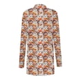 thumbnail image 4 of Kilaqueen Womens Knitted Cardigan Sweaters Flowy Loose Fitness Halloween Cardigan Cute Ghost Pattern Open Front Tunic Shirt Long Sleeve Fall Winter Coat, 4 of 6