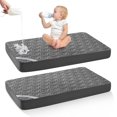 thumbnail image 1 of Protector de colchón impermeable BEDLORE 132 x 71 cm, paquete de 2, gris, 1 of 6