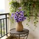 thumbnail image 5 of Plantas Verdes Artificiales De Plástico Flores artificiales de crisantemo y margarita de color púrpura para decoración de bodas y centros de mesa (1 unidad) Rkxzt, 5 of 9