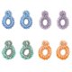 thumbnail image 2 of Pendientes colgantes shaofei de cuentas azules 9 colores gris modelo 4217, 2 of 5