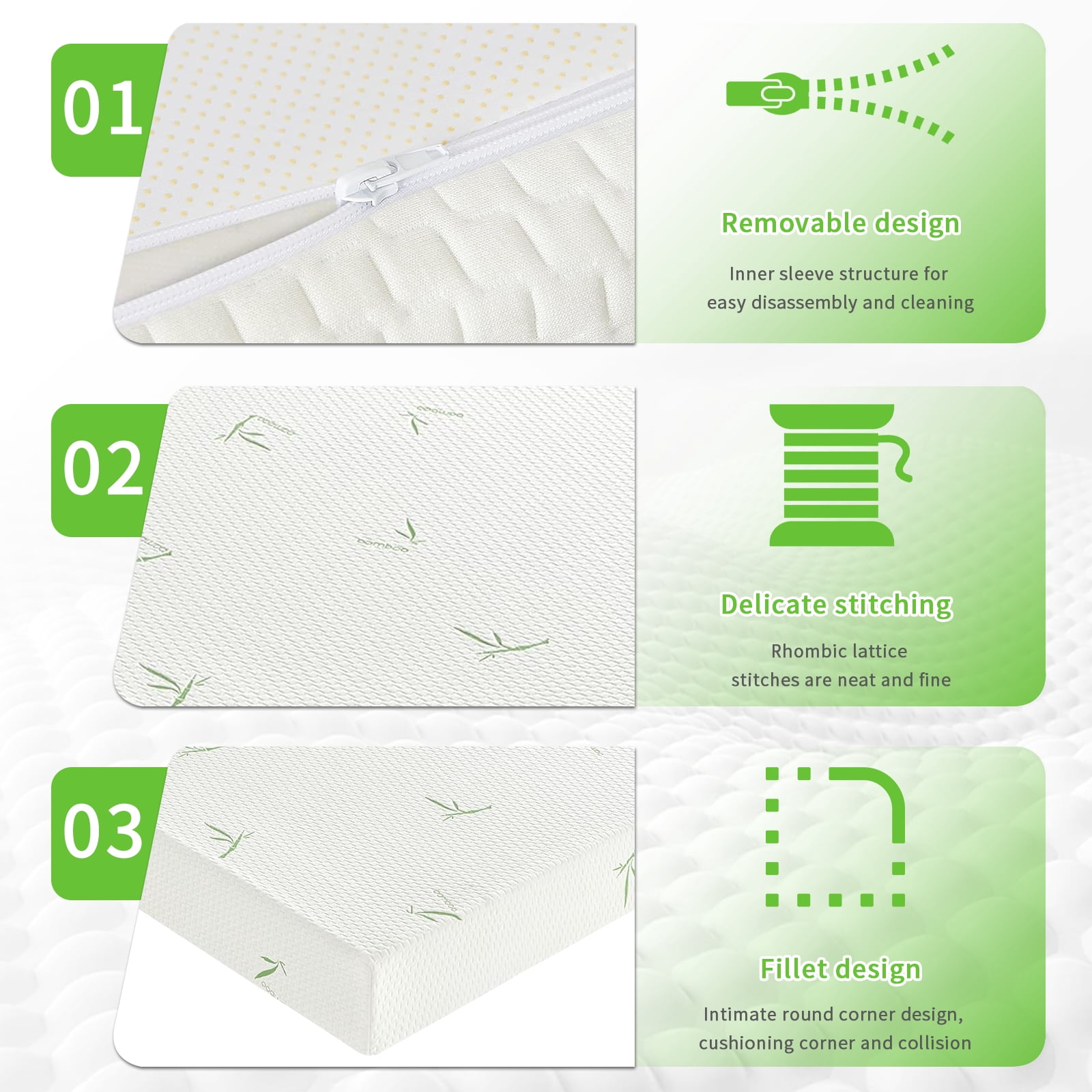 Twin Mattress, 8 Inch Memory Foam Mattress in a Box for Kids with Breathable Bamboo Cover, Medium Firm Gel Mattress for Bunk Bed, Trundle Bed, CertiPUR-US Certified