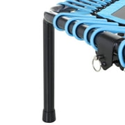 Soozier 48 Adult Hexagon Rebounder Trampoline Fitness Bungee Jumping Cardio Trainer Outdoor Bouncer Jumper Adjustable Bar Blue