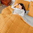 thumbnail image 5 of Castle Fairy Minimalism Vertical Strip 7-Piece Twin Bedding,Abstract Linear Pattern Bedding Comforter Set,Mustard Yellow Rust Red,Reversible, 5 of 7
