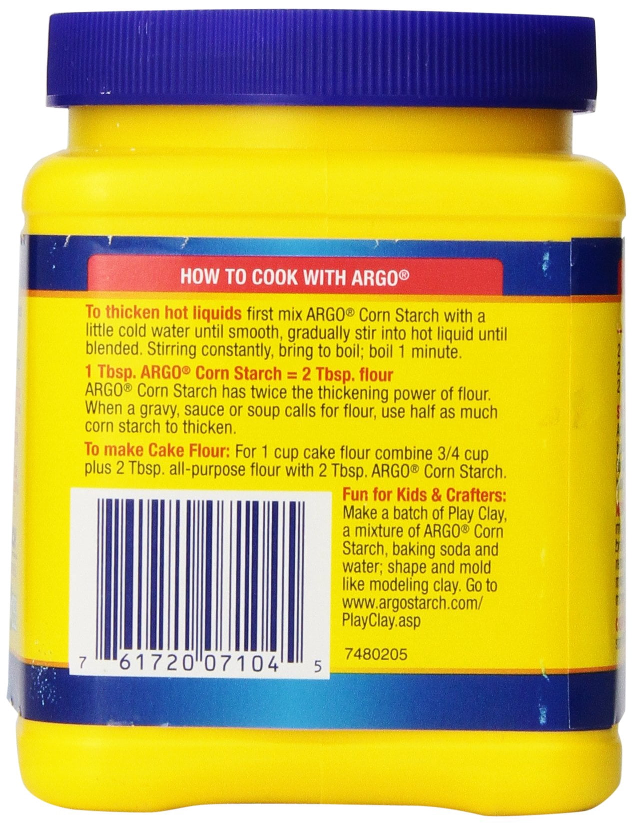 Argo 100% Pure Corn Starch 16 oz (Pack of 6)
