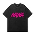 thumbnail image 6 of THNCLZX Washed vintage  NANA cotton T-shirt anime street hip-hop short-sleeved pattern summer unisex clothing, 6 of 9
