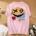 thumbnail image 5 of Playeras De Hombre Camiseta Informal De Verano De Manga Corta Con Cuello Redondo Y Estampado De Letras Y Caras Para Hombre, 5 of 5