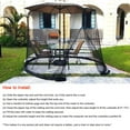 Topchances 1112FT Patio Mosquito Bug Insect Netting Umbrella Table