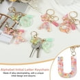 thumbnail image 4 of Uxcell Alphabet Initial Letter Keychain, Resin Cute Keychains with Tassels Butterfly Pendant Charm for Women U, 4 of 7