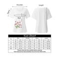 thumbnail image 5 of Gibobby Camisetas Mujer Manga Corta Camiseta manga corta con estampado cuello redondo y dobladillo manga corta para mujer verano, camiseta ajustada con(Blanco,G), 5 of 5