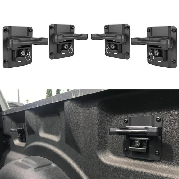 SPEEDWOW Bed Tie Down Anchors Brackets Box Link with Plates Compatible with 2015-2021 F150 F250 F350 & Raptor 2022 2021-2015 Truck Bed Tie Downs Car f150 Accessories FL3Z99000A64B FL3Z-9928408-AB