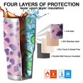 thumbnail image 7 of 30oz Pink and Purple Of Leopard Print Tumblers Stainless Steel Tumbler with Lid and Straw,Vacuum Insulated Double Wall Travel Tumbler Cups Mug with Cleaning Brush for Coffee,Tea, 7 of 7