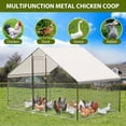 thumbnail image 2 of Large Metal Chicken Coop with Premium Anti-Rust Steel & Anti-Ultraviolet Waterproof Cover, 2 of 6