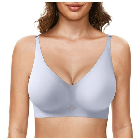 Fsqjgq Sports Bras for Women Underwear Bracelets for Women Wireless Bras Nursing Bras for Breastfeeding and Pumping Non Wired Bra Padded Full Cup Bra Without Underwire Seamless Bustier Bralette Breat