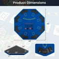 thumbnail image 3 of Costway 48" Poker Table Top - 8 Player Foldable Texas Holdem Poker Table Topper Blue, 3 of 10