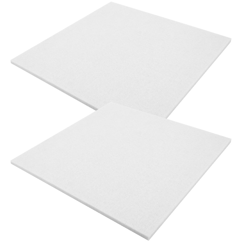 HONITANO White Felt Acoustic Soundproofing Panels 2-Pack for Office, Theater, Studio 11.8x11.8x0.35in