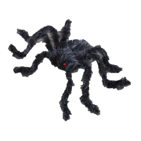Spooky Giant Posable Halloween Spider 30" Hanging Decoration, Grey