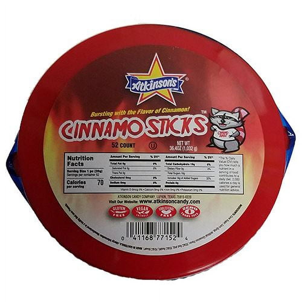 Atkinson Candy Atkinson Jumbo Cinnamo Candy Sticks, 7 Ounce Sticks