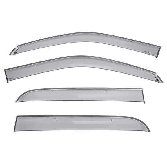 Wellvisors Side Window Visors Deflectors Rain Guards Premiums Series for 2009-2018 Ram 1500/2500/3500 Crew Cab 3-847DG004