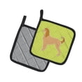 thumbnail image 2 of Caroline's Treasures Afghan Hound Checkerboard Green Pair of Pot Holders, 2 of 3