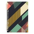 thumbnail image 7 of FORMRS 1-Subject Spiral Notebook 8" x 5" College Ruled 60 Refillable Sheet A5 Hard Cover, 2 Pack, Green Geometric, 7 of 7