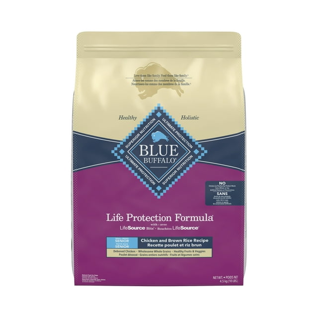 BLUE Life Protection Formula recette poulet et riz brun pour chiens âgés de race de petite taille