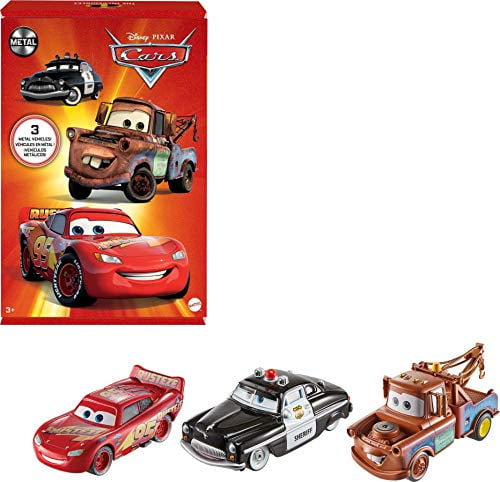 Disney Pixar Cars McQueen Lizzie Sheriff Diecast Toys Model Car 1:55 Kids Gift