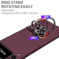 thumbnail image 5 of SaniMore for Samsung Galaxy Z Flip 3 6.7" 2021 Case with Magnetic Car Mount 360°Rotating Kickstand Anti-scratch Anti-shock Drop Resistant Slin Folding Case for Galaxy Z Flip 3, Winered, 5 of 9