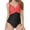 Watermelon Red, variant on QHFBli Womens Tummy Control Swimsuits 1 Piece Bathing Suit Ruffle Wrap V Neck Swimwear