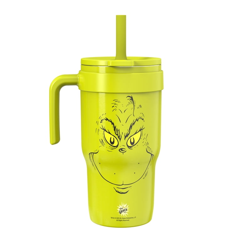 ⌘Grin⌘ Zak Designs Grinch Kids Straw Cruiser Tumbler 18oz, Leakproof