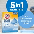 thumbnail image 3 of ARM & HAMMER Power Sheets Laundry Detergent Sheets, Fresh Linen, 50 Count, up to 100 Loads, 3 of 14
