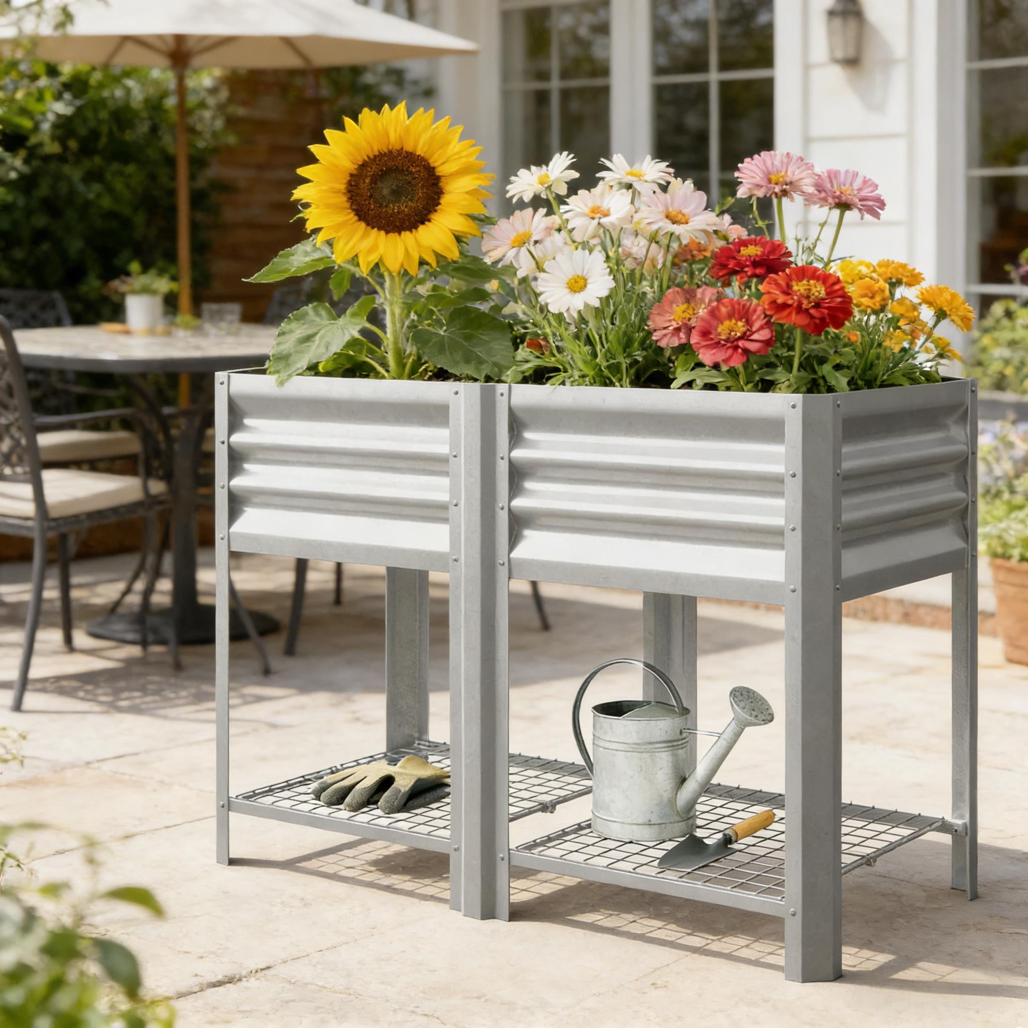 Outdoor Elevated Planter Box Raised Garden Bed