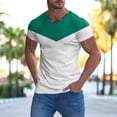 thumbnail image 4 of BOBOGOJP T-Shirt Homme Manches Courtes Col Rond (Vert,TTG), 4 of 5