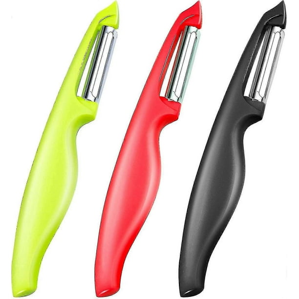 Swivel Peeler with Stainless Steel Blade, Ergonomic Potato Fruit Vegetable Peeler for Kitchen - 3 Pack