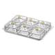 thumbnail image 4 of Plato de frutos secos, aperitivos, plato, caja de almacenamiento de alimentos, blanco 6 rejillas, 4 of 9