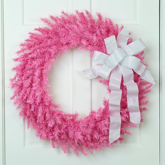 Northlight 36" Pink Spruce Artificial Christmas Wreath Unlit