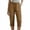 Brown, variant on Summer Cotton Linen Capris for Women Petite Straight Leg Capri Pants Elastic Waist Drawstring Lounge Pants Solid Color Casual Beach Trousers with Pockets