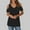 Black, variant on EchfiProm V Neck Blouses for Women Tunic Trendy Black 2024 Off Shoulder Solid Short Sleeve Lightweight Shirts S