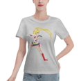 thumbnail image 1 of T-Shirt Basique à Manches Courtes pour Femmes Sailor Moon Lièvre Lunaire, 1 of 6