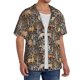 thumbnail image 2 of Fotbe Moose fox bear leaf tree Camisa Estampada de Manga Corta para Hombre, Casual de Verano, Estilo Playero, Sin Arrugas-Small, 2 of 5