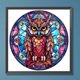thumbnail image 1 of Cuadros Decorativos Pintura de diamante 5D DIY completo redondo taladro vidrieras búho Kit decoración (sz4392) Wdftyju embutido en tela, 1 of 7