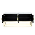 thumbnail image 2 of Pemberly Row Modern / Contemporary Gold Mirrored Wood Sideboard, 2 of 4