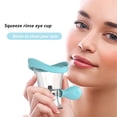 thumbnail image 2 of 1 Pack Silicone Eye Wash Cup,Scheam Eye Wash Bath Kit for Effective Eye Cleansing,Manual Air Pressure Eye Cleaning Cup (Pink), 2 of 7